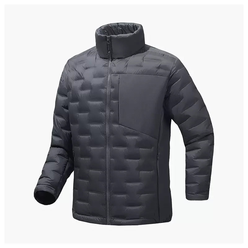 跨境户外运动安德家同款新国标90绒长袖立领羽绒服男短款高品质