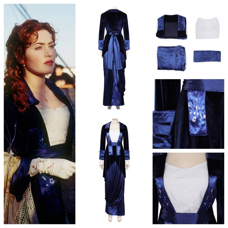 Titanic Cosplay Costume Rose's Banquet Gorgeous Evening Dress Cosplay Halloween Carnival Holiday Outfit