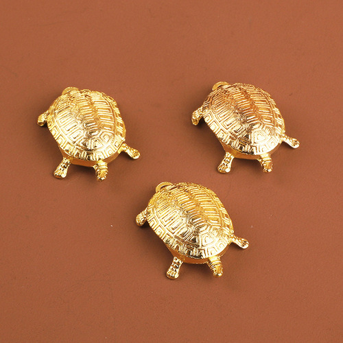 Longevity Turtle Alloy Jewelry Ornament DIY Keychain Pendant Lucky and Safe Golden Turtle Pendant
