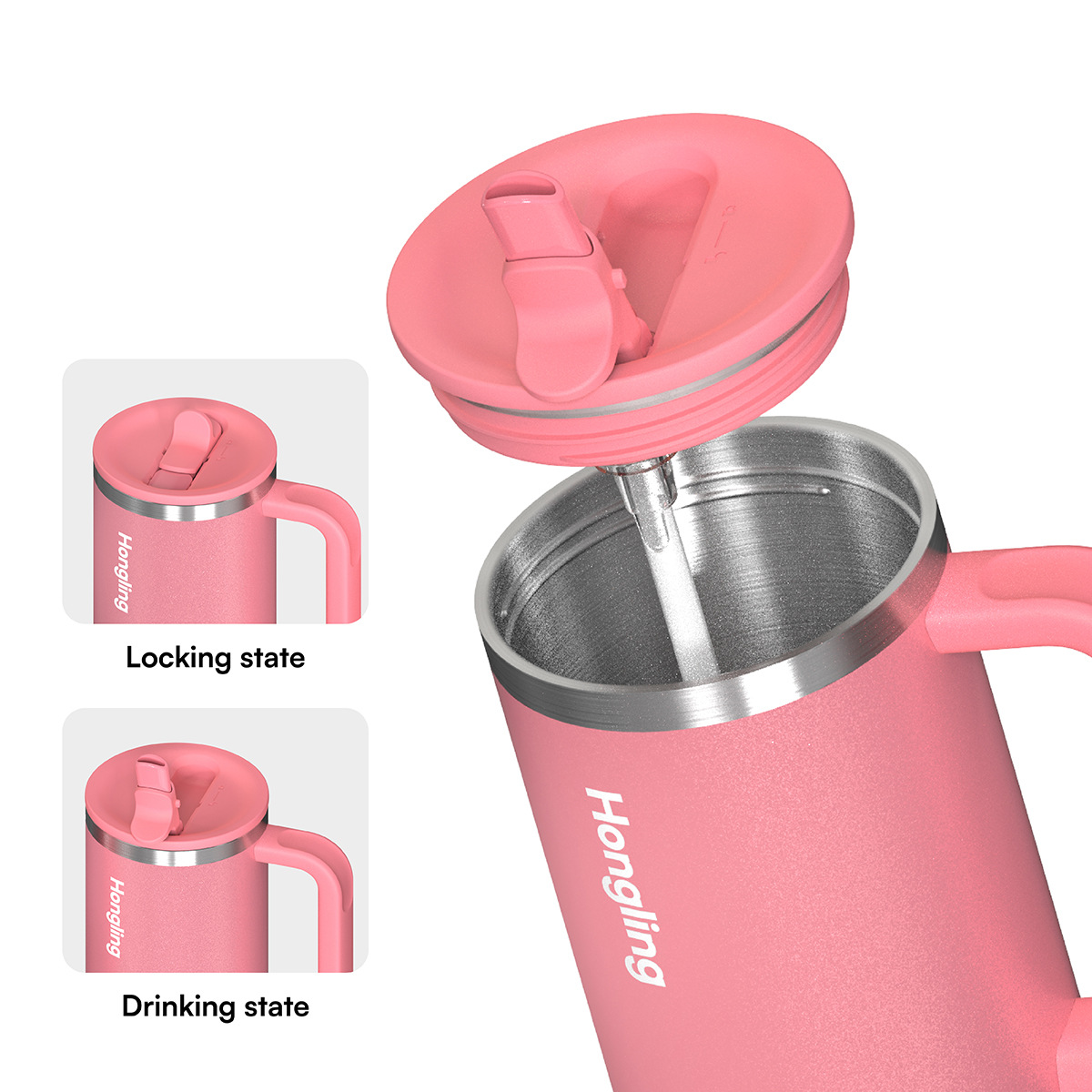 New Product: Leak-Proof Push-Lid, Large Capacity 40Oz Car With Handle, Custom-Made 304 Stainless Steel Ice Of Top Quality_voghion.com