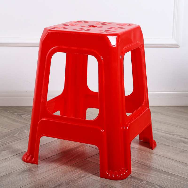 Taburetes de plástico gruesos taburetes altos caseros taburetes de goma cocinados taburetes taburetes de comedor para adultos taburetes de plástico cuadrados simples