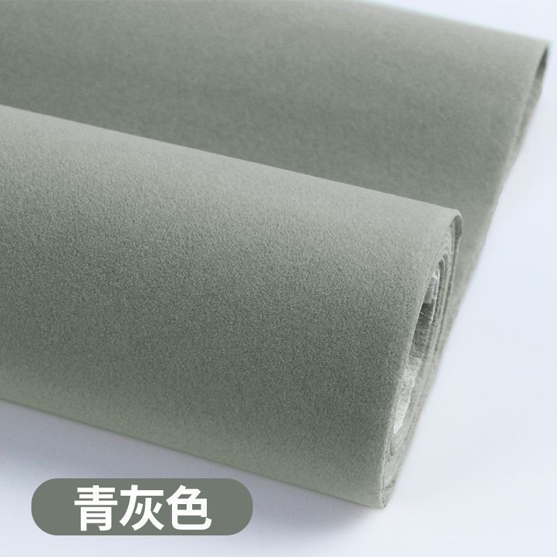 加厚背胶自粘绒布黑色加密不干胶植绒布料带胶柜台绒布黑绒布展示|undefined