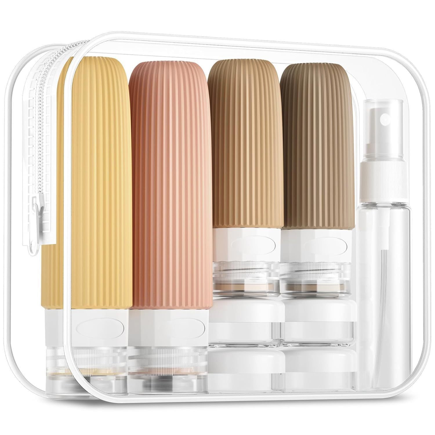 Cross-Border Plastic Bottles, Popular Silicone Refillable Bottles, Shampoo, Lotion, Beauty Storage, Portable for Travel