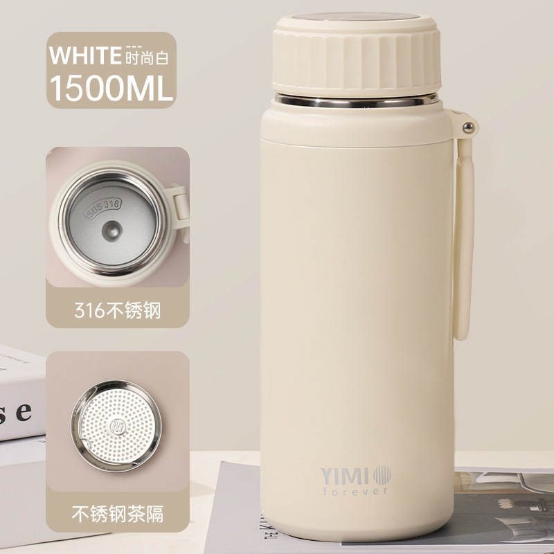 新しいシンプルな大容量 304 ステンレス鋼魔法瓶カップ屋外登山スポーツフィットネスポータブル高価値ケトル|undefined