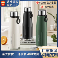 国境を越えた高品質の全鋼蓋魔法瓶カップ 304 ステンレス鋼スポーツウォーターボトル茶水分離ギフトカップ