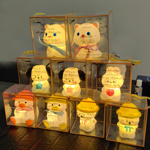 Children's night light night market stall, cute melamine glowing toy, children's gift, souvenir, melamine night light