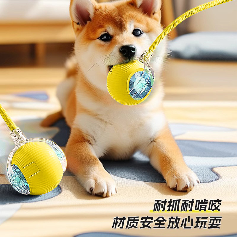 嬉皮狗自动遛狗球耐咬自嗨解闷电动智能逗狗球小狗跳跳球宠物玩具