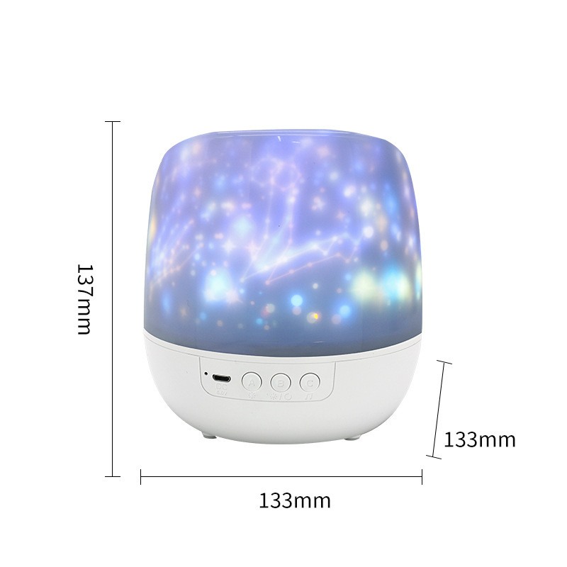 Lámpara de proyección de diamante mágico de color, universo de fantasía, luz de cielo estrellado, luz de noche LED giratoria inteligente, luz USB creativa
