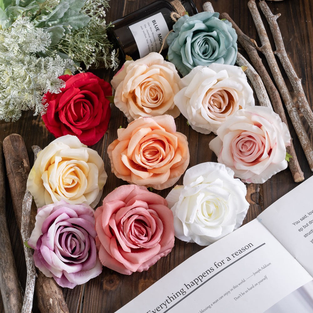 Hand Held Bouquet, Artificial Red Roses, Home Decor, Rose Wall Art, Fake Flowers, Cross-Border CL03001