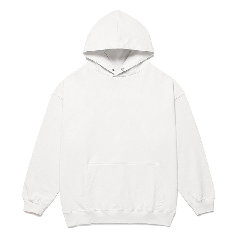 Europe and the United States Cross-border New Large Size Casual Sports Loose Sweater Heavy Hoodie Woolen Pocket Solid Color Sweater for Men