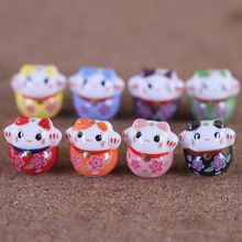 diy配件饰品手工编织玉线钥匙扣串珠手链彩色散珠陶瓷珠猫招财猫