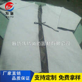 批发高温作业阻燃隔热轻便半大型石棉衣交易石棉反穿衣石棉大襟