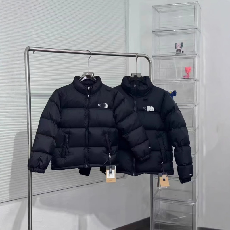 North North High Version Down Jacket for Men and Women Couple Same Style Embroidered Hooded Thickened Warm Loose All-match Casual Jacket