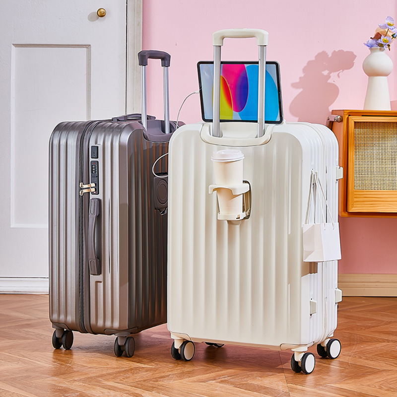 Equipaje de explosión de fuego multifuncional, rueda universal ligera, 20 pulgadas de altura, caja de tracción de contraseña de embarque duradera