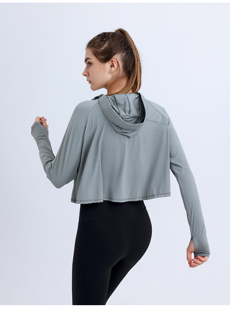 冰丝防晒衣防紫外线骑行防晒衫连帽防晒服