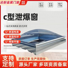 厂家易爆品库钢质泄爆天窗化工厂易燃品库钢制防水泄爆窗