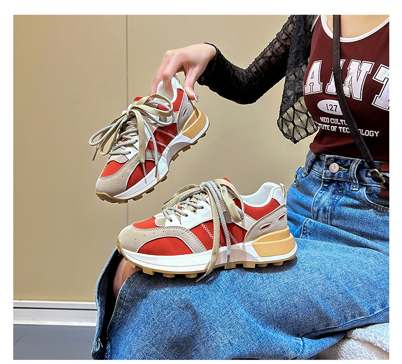 Damen-Freizeitschuhe, Wanderschuhe, Turnschuhe, synthetisches, langlebiges, gepolstertes, leicht zu reinigendes Schuhwerk_voghion.com