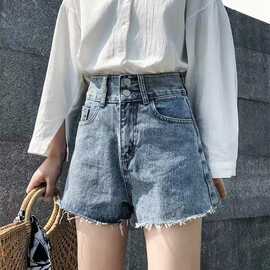 牛仔短裤女高腰网红韩版潮夏季2020新款外穿显瘦宽松a字阔腿热裤