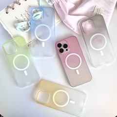 iphone17promax手机壳适用苹果16磨砂冰雾渐变磁吸15/14跨境13/12