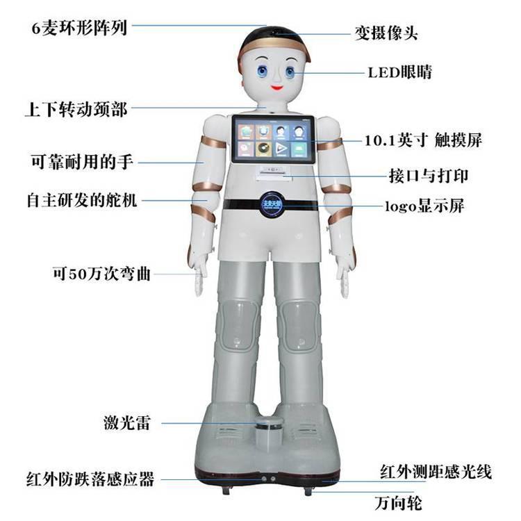大型卡通智能商用教育服务迎宾跳舞机器人 支持导览讲解语音交互