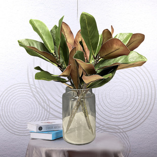 Simulation Feel Magnolia Leaf 3D Printing Magnolia Leaf Simulation Flower Home Furnishings Home Decoration