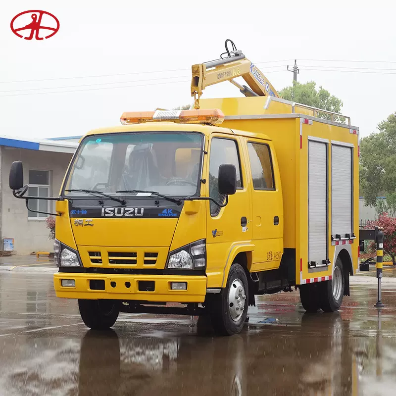 五十铃底盘救险车2吨吊臂救险车蓝牌黄色市政抢修车厂家价格