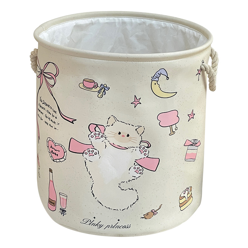Nueva canasta de ropa sucia de gato lindo de gran capacidad, canasta de almacenamiento de ropa de baño, cubo de almacenamiento de peluche plegable para el hogar