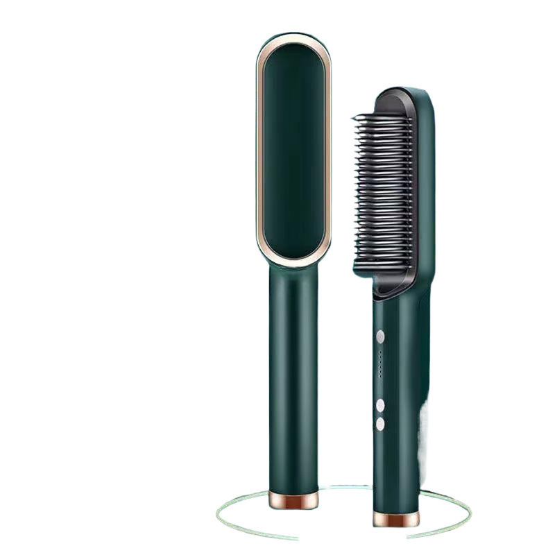 Lacio. cabello. peine. alisado cabello rizado, férula de doble uso, peine esponjoso de iones negativos, calibre europeo solo verde