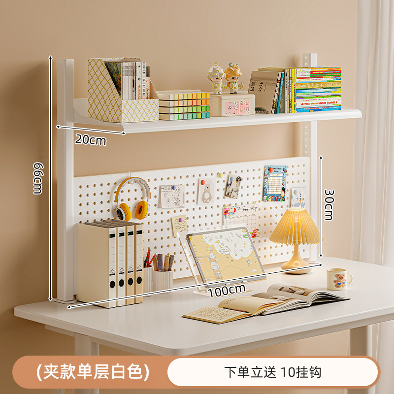 Estante de escritorio estante de escritorio estante de hierro forjado multicapa estante de exhibición para estudiantes