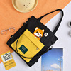 Cute shopping bag, universal capacious shoulder bag, backpack, linen bag, Korean style