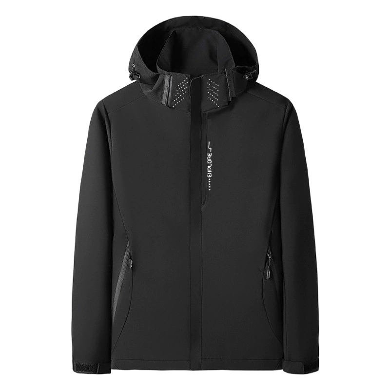 Штурмовая одежда для мужчин и женщин весной и осенью тонкая повседневная куртка водонепроницаемая ветрозащитная съемная спортивная куртка с капюшоном для путешествий