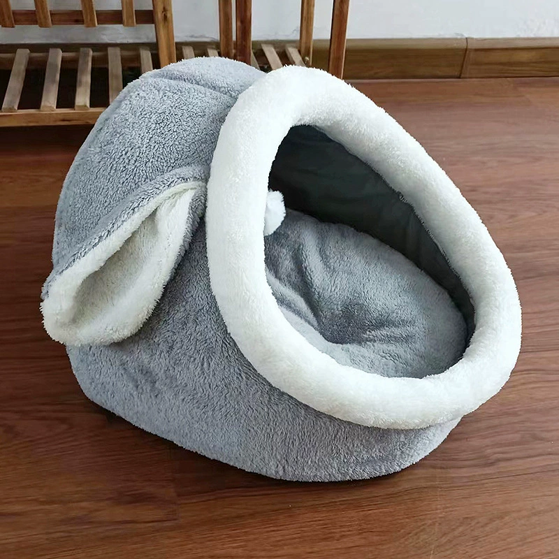 Домик для кошек, собачья конура полузакрытая кошачья палатка, зимняя кровать для кошек и собак съёмная, стираемые подушки для животных, гнездовые подушки, тёплые подушки для кошек