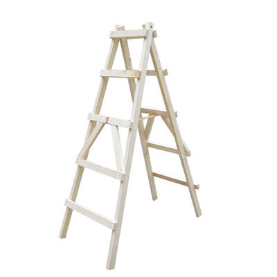 轻便款白松木人字梯子 装修工地走路梯 水电安装吊顶用活动楼梯|ru