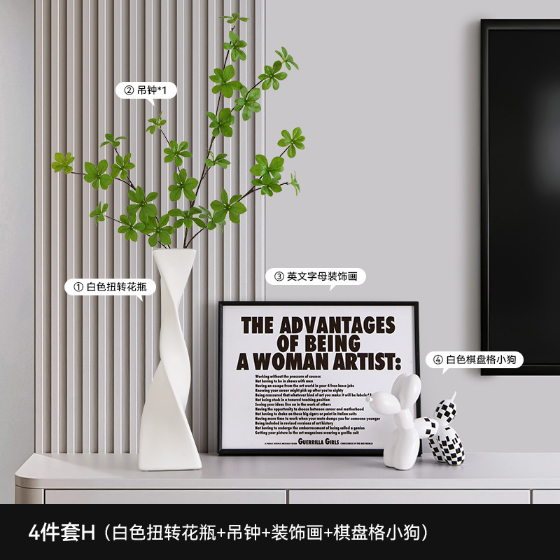 Entrar en el hogar decoración de puerta de entrada moderna alta sensación de sala de estar hogar escritorio TV comedor armario zapatos nicho decoración suave