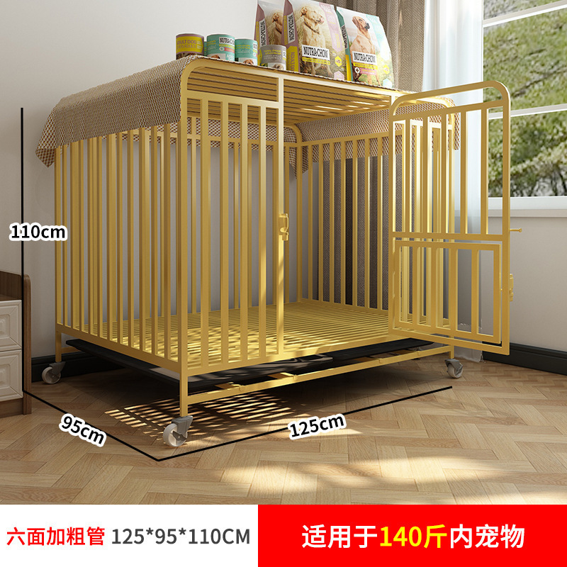 狗笼子中大型犬金毛拉布拉多边牧宠物狗笼子家用室内中小型犬狗窝|undefined