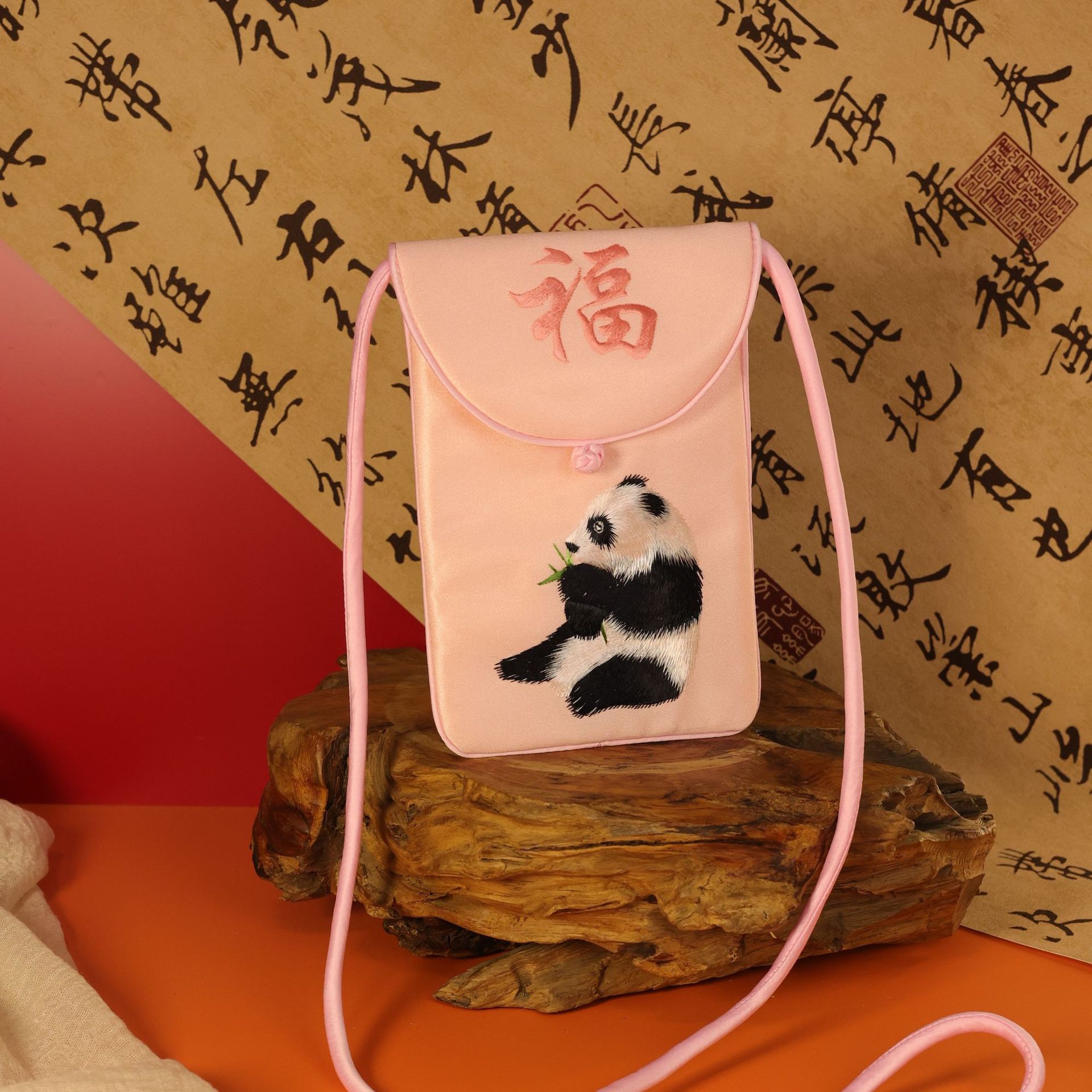 [Pedido al por mayor] Bolso de teléfono móvil bordado de estilo chino Nuevo bolso de teléfono móvil bordado Su de estilo chino Bolso de lona bordado Bolso diagonal