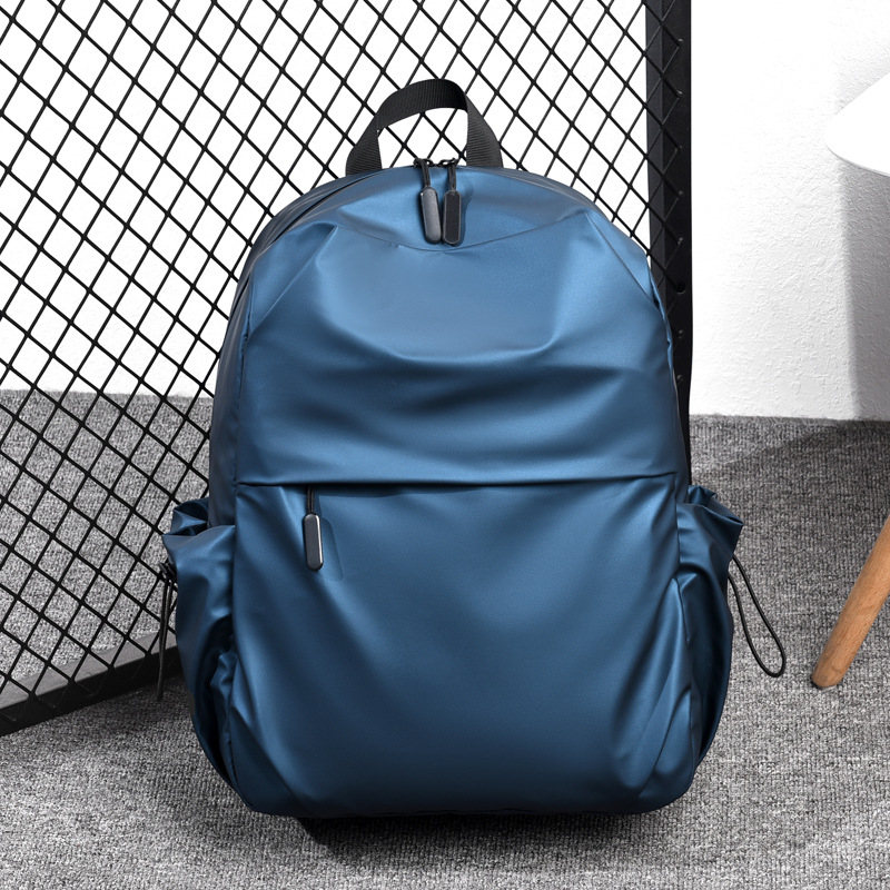 Bolsa de ordenador portátil gris puro mochila simple moda USB bolsa de ordenador casual mochila de comercio exterior para hombres