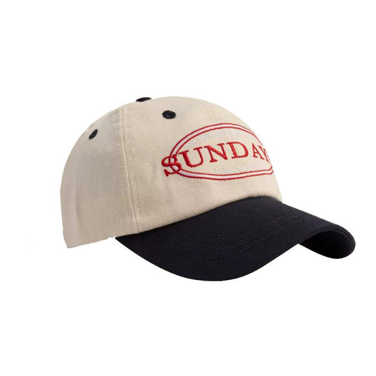 Japanese Style Vintage Personalized Color Matching Hat Denim Embroidered Curved Corner Cap Couple Casual Face Small Baseball Cap for Women