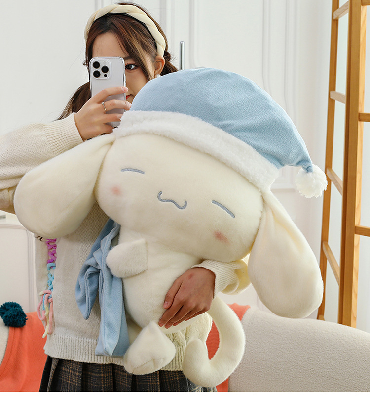 Sleeping Cinnamon Dog Doll Popular Internet Celebrity Toy Children's Soothing Companion Little White Dog Stuffed Pillow Girls' Festival