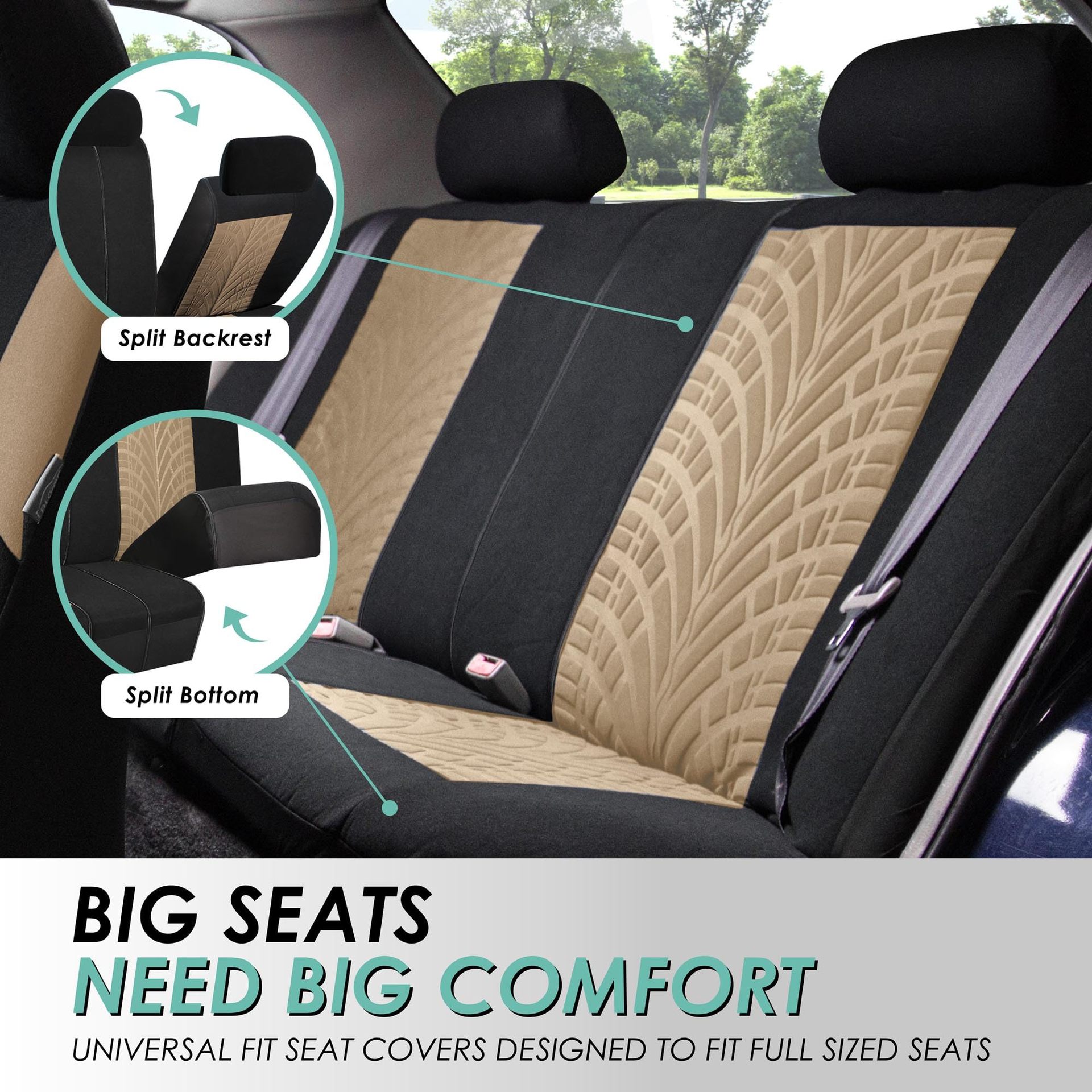 Universal Car Seat Cushion Breathable Tire Pattern