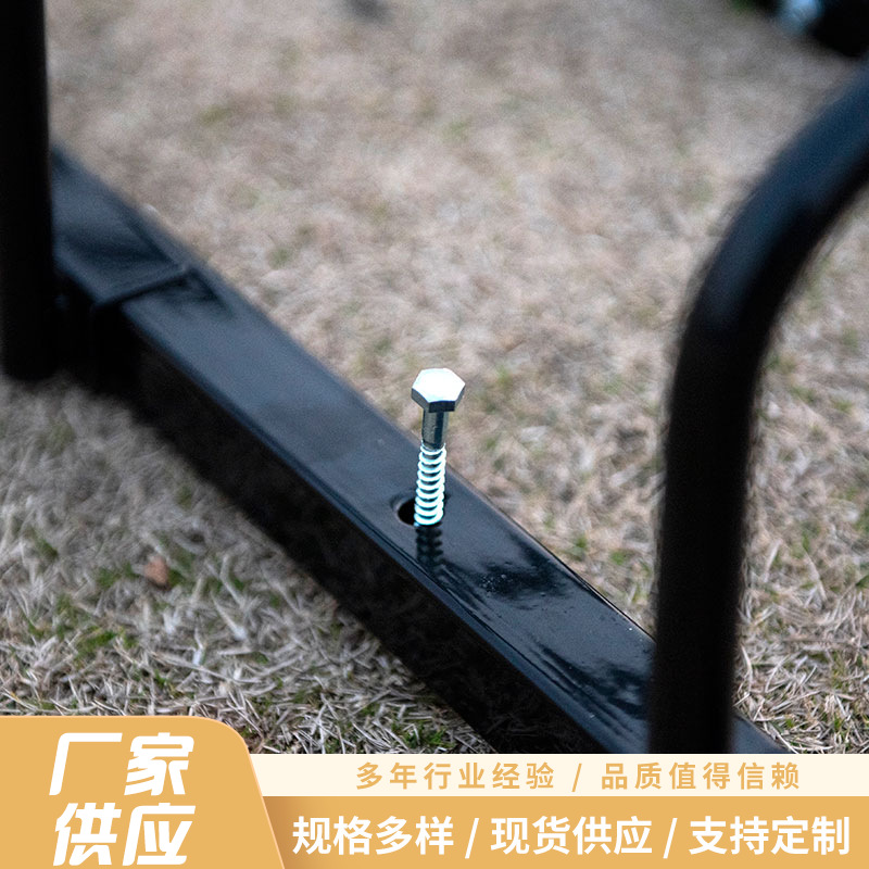 Fábrica al por mayor tipo de tarjeta de estacionamiento de bicicletas estante de exhibición antioxidante titular negrita bicicleta estante de estacionamiento