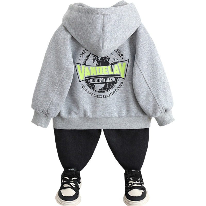 5992 chaqueta de niño 2024 otoño nuevo bebé casual primavera y otoño top con capucha para niños pequeños suéter con cremallera