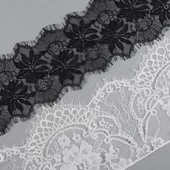 10cm non-elastic eyelash lace, strand lace, pressed yarn lace, wedding dress lace accessories