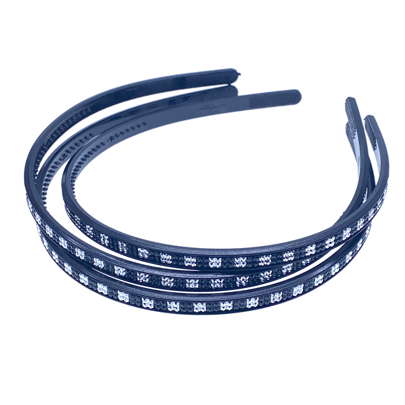 Plástico 0,8 cm cuadrado blanco y negro diamante clip de pelo negro diadema dos yuanes tienda accesorios para el cabello accesorios de cabeza