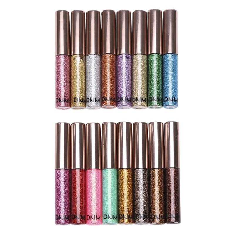 DNM Colorful Shiny Pearlescent Color Sequins Flash Eyeliner Waterproof Sweat-proof Natural Lasting Cross-border Exclusive