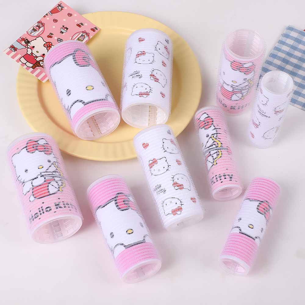 Cartoon Cute Printed Curling Rollers with Air Bangs, Curling Rollers for Student Dormitories, Lazy Curling Tool, Curling Rollers for Women