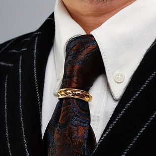 Cross-Border Hot Sale Retro Heavy-Duty Twist Tie Buckle Accessories Fashion Suit Japanese and Korean Fashion Trendy Men's Fashion