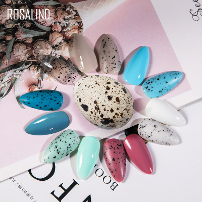 Rosalind quail eggshell nail polish glue nail shop commonly used egg glue spot dispensing can be made in any color