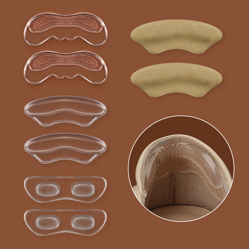 Self-adhesive non-residual glue will restore stickiness after washing. Large non-heel shoes with transparent silicone anti-wear heel stickers.