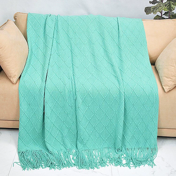 Duvet for sleep, knitted sofa, boho style